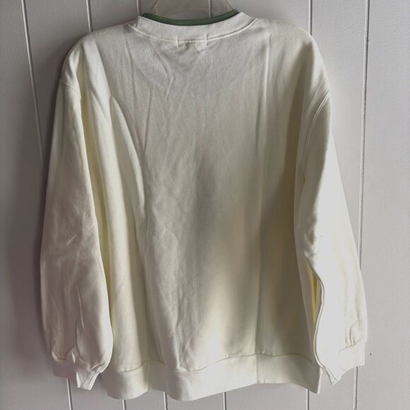 Margaux & Lexi Ivory Pullover Fleece Lined Snow Globe Woman's XXL Sweatshirt #V - Picture 3 of 7